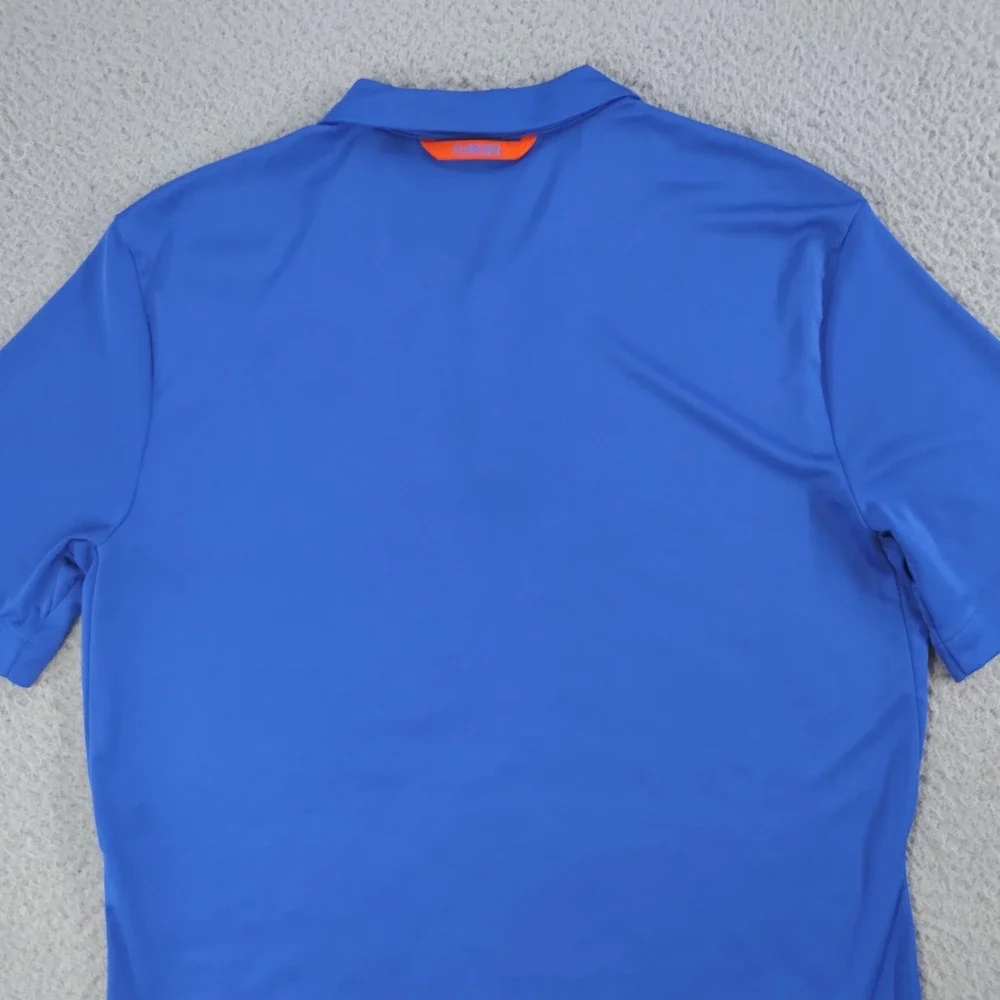 Florida Gators Shirt Mens Small Blue Dri Fit Jordan Polo Striped